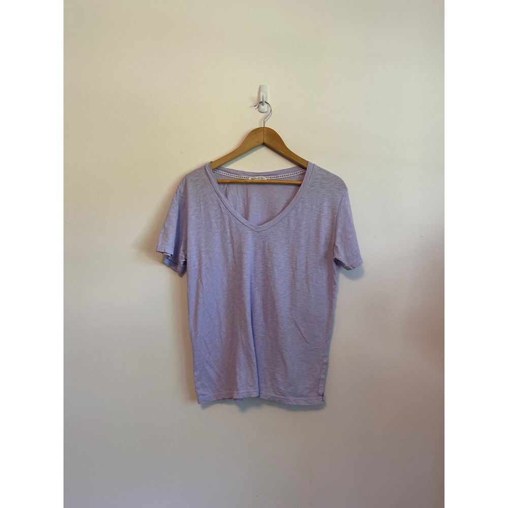 Michael Stars Lilac Purple Short Sleeve V-Neck Supima Cotton T-Shirt